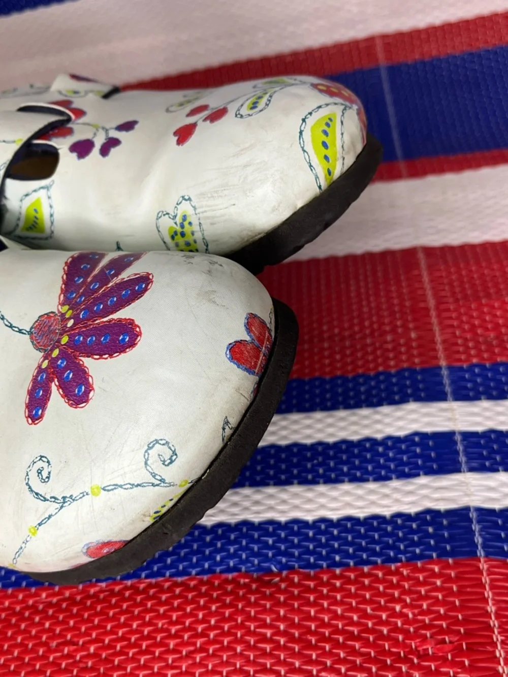 Floral Birkenstock Papillio Boston Clogs Shoes - Women’s Size 7 Sandals - Picture 8 of 12